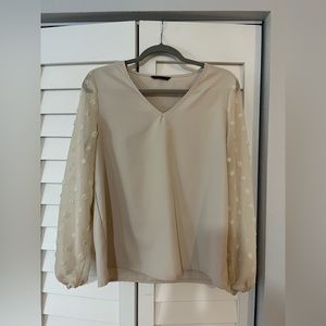 Tan shein blouse